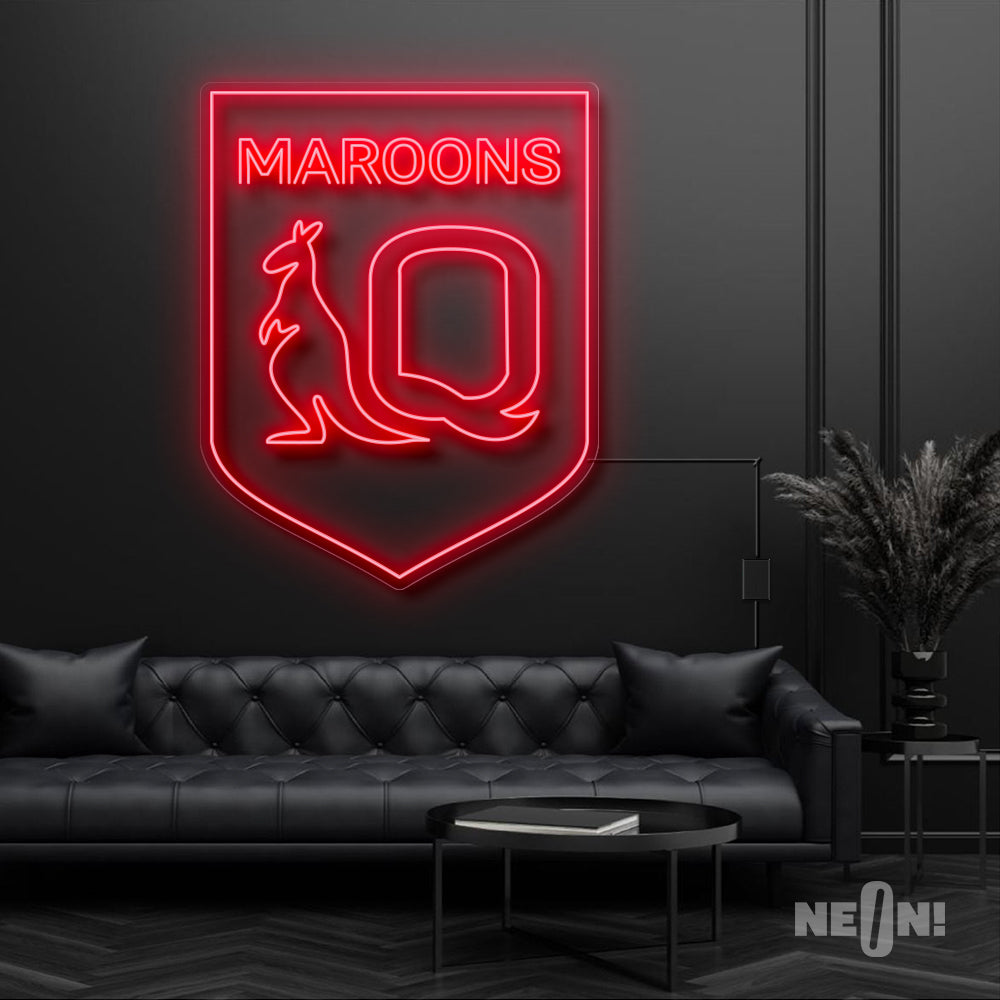 Maroons neon sign
