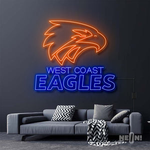 
            
                Load image into Gallery viewer, orange West Coast Eagles neon sign
            
        