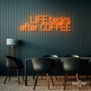 LIFE BEGINS AFTER COFFEE