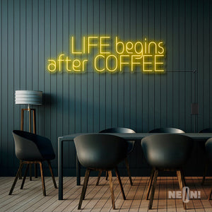 LIFE BEGINS AFTER COFFEE