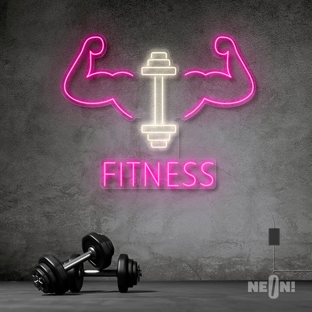 Pink Fitness Logo Three Dimensional Pink Sports Fitness Icon, Icon